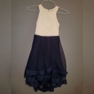 Speechless Kids Dress Blue White Girls 7 Sequins Sparkly Wedding Church Easter